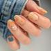 Fall Press on Nails - Short Square False Nails with Maple Leaf Design | Thanksgiving Full Cover Autumn Glossy Nude Pink Manicure - Buy Online on GoSupps.com