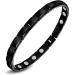 Jeracol Titanstahl Magnnet hard band women magnetic brazaletes with 3500 Gauss magnets adjustable magnetic wrist tape with distance tools and jewelry black