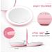 HEYISSU LED Compact Mirror 10X Magnifying Travel Makeup Mirror with Light - Pink 3.5 inch Pocket Purse Handbag Mirror - Buy Online on GoSupps.com