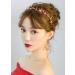 Missgrace Bridal Red Crystal Leaf Hair Vine and Earrings Set - Wedding Vintage Headband for Women, Perfect for Parties and Halloween - Buy Online on GoSupps.com