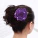 Solustre Rose Flower Hair Clips Brooch Artificial Big Rose Hairpin Pin up Flower Brooch for Women Girls Party (Grape Purple) - Buy Online on GoSupps.com