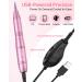 Subay Electric Nail Drill - Portable Nail File Kit for Acrylic & Gel Nails with 6 Bits & 26 Bands - Perfect for Home & Salon Use - Pink - Buy Online on GoSupps.com