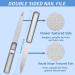 Nail Files-Metal Nail File Professional Double Sided Nail Files for Natural Nails Stainless Steel Nail File for Fingernails Toenails Fingernail File Diamond Nail Files for Home Salon Travel Use - Buy Online on GoSupps.com