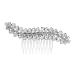 Bridal Wedding Hair Comb Bridal Headdress Hair Plug Comb Wedding Hair Rhinestone Hair Comb for Women and Girls 11x5.5cm Silver