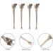 Vintage Rose Charms Brass Ear Gold Spoons Set - 4Pcs | Tiny Miniature Tea Powder Shovel Scoop Pick Curette Cleaner - Buy Online on GoSupps.com