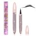 CRINSLY 2022 Upgraded Black Eyelash Glue Pen Self-Adhesive 2 in 1 Eyeliner for Normal False Lashes Long-Lasting Eye Liner for Sensitive Eyes Quick Drying Waterproof Strong Hold Latex-Free Eye Makeup