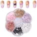 140pcs Pearl & Bow Nail Charms 3D Nail Bows Colorful Nail Charms for Acrylic Nails Bowknot Nail Charms DIY Nail Accessories for Women Girls