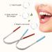Vtrem Tongue Scraper 2 Pack - Stainless Steel Tongue Cleaner Reusable Dental Scrapers for Bad Breath (Blue & Red) - International Shipping Available - Buy Online on GoSupps.com