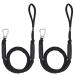 Bungee Dock Lines for Boats - Stretchable Dock Rope with Hook & Foam Float 4-5.5 ft (2 pcs) 2 pack
