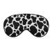 Cow Print Sleep Mask Comfortable Adjustable Eyeshade Night Blindfold Cover for Sleeping Travel Women Men
