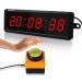 SMAHEAT Fitness Timer with Stopwatch Button, Suitable for School/exam/Home Exercise/Gym/Gym SMAHEAT Electronic Fitness Timer (1.5 inch six-Digit All-red)