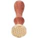Outil de Pressage pour Fard Paupi res 1 Pi ce Tampon Motif Rond Manche en Bois Naturel Joint Tridimensionnel Transparent Accessoire Maquillage DIY pour Blush et Poudre