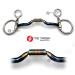 OTTE Western Baucher Hanging Cheek Blue Sweet Iron Copper Roller Horse Bit Snaffle (5") - Buy Online on GoSupps.com