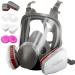 GZYZAMZ 6800 Full Face Gas Mask - Anti-fog Dust-proof Full Face Respirator Nuclear Mask with 2097 & 6001CN Filters Protection for Painting Mechanical Polishing Welding and Other Work Protection