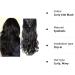 SILK-CO 17 Jet Black Curly Clip-In Hair Extensions - 100% Synthetic Hair, 8PCS Set for Full Head - Long Wavy Style - Buy Online on GoSupps.com