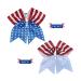 Nishine 8 American Flag Glitter Ribbon Cheer Hair Bows Set for Girls - 4th of July Ponytail Holder Hair Ties - Buy Online on GoSupps.com
