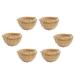 FLAMEER 6pcs Bamboo Wicker Woven Canary Nest Pans Small Bird Nest Boxes Cage Hanging