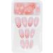 Pink Leopard Press On Fake Nails Pink Artificial False Nails Nail Art Tips Fashionable Full Cover Fake Nails Medium Length Fake Nails Transparent False Nails - Buy Online on GoSupps.com