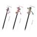 3 Pack Vintage Wooden Chinese Flower Hair Sticks - Handmade Japanese Style Headpiece for Women - Buy Online on GoSupps.com