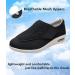 ZGDG Women's Diabetic Shoes for Swollen Feet - Wide Width Slip-on Tennis Shoes for Seniors with Adjustable Strap - Ideal for Hammertoe, Arthritis, Bunions - Size 8 Wide, Color: Black - Buy Online on GoSupps.com