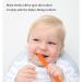 Silicone Teething Tubes - Safe Sensory Toy for Toddlers (Orange) | Includes Washing Brush - Buy Online on GoSupps.com