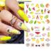 Fruit Lemon Watermelon Nail Stickers - Tropical Summer Nail Art Decals for Women and Girls - Buy Online on GoSupps.com