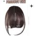 Clip in Bangs for Women 9.8" Fake Hair Natural Clip on Bangs Dark Brown Air Bangs Hair Clip with Temples & Invisible Breathable Net Curlable Cuttable Fake Bangs - Buy Online on GoSupps.com
