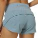 Kcutteyg Running Shorts for Women with Liner High Waisted Lightweight Womens Workout Shorts with Back Pocket- 4" X-Large Denim Blue