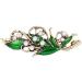 Vintage Hair Barrettes French Retro Hair Clips Women French Hair Clips Vintage Leaf Pearls Bronze Hair Clips Gold