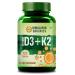 Himalayan Organics Vitamin D3 600 IU + Vitamin K2 as Mk7 | Supports Stronger Immunity Bone & Heart Health (120 Veg Tablets)