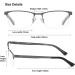 EYECEDAR 5-Pack Reading Glasses for Men Metal Gunmetal Half Frame Spring Hinges Eyeglasses Readers 1.50 Metal Grey 1.5 x - Buy Online on GoSupps.com
