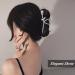 Silver Rose Flower Hair Claw Clip - Elegant and Noble Design for Women with Thick or Thin Hair - Stylish Must-Have Accessory - Buy Online on GoSupps.com
