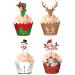 Christmas Decorations 1 Set Cupcake Christmas cake topper fruit cake christmas decor fruit decor holiday cake pick filigree cupcake wrapper snowman cupcake topper Xmas Ca - Buy Online on GoSupps.com