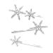 amangul Glitter Hair Clip for Hot Girls Hair Styling Shinning Star Shape Hair Barrettes for Teens Girls Spring(Silver)