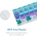 Buy HoFire BPA Free 7-Day Weekly Pill Organizer | Large Compartments for Vitamins & Medications - Twice A Day Travel Case (Purple & Blue - Buy Online on GoSupps.com