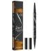 Eyebrow Pen Microblading Eyebrow Pencil with -Fork-Tip and Precise Brush Create Natural Hair-Like Brows Eyebrow Pencil (Black)