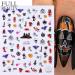 JMEOWIO 12 Sheets Halloween Nail Art Stickers Decals Self-Adhesive Candle Nail Supplies Nail Art Design Decoration Accessories - Buy Online on GoSupps.com