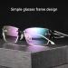 CAOXN Blue Light-Blocking Business Reading Glasses for Men - Pure Titanium Frameless +2.00 - Anti-Glare & UV Protection - Stylish Black Design - Buy Online on GoSupps.com