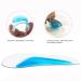 Cisixin 4 Couples Flat Foot Arch Support Insoles - Silicone Gel Correction Pads for Flat Feet - Professional Foot Vaults - Blue - Buy Online on GoSupps.com