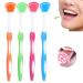 Ultra-Soft Tongue Cleaning Brush & Scraper - 4-Part Set for Adults & Kids | Travel-Friendly Oral Care - Buy Online on GoSupps.com