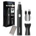 Nose Hair Trimmer for Men & Womens,Rechargeable Nose Trimmer,Portable Nose Hair Clippers with Ear Hair Trimmer Ipx5 Washable Ear and Nose Clippers by PRITECH Black