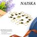 NAISKA Gold Star Hair Braid Charm Set - 12PCS Five-pointed Stars Dreadlock Clips for Women - Braid Style 1 - Buy Online on GoSupps.com