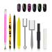 8 Pieces Nail Magnet Tool Set  Double-head Flower Design Nail Magnet Pens Magnet Stick 3D Magnetic Cat Eye Gel Polish Nail Art  for DIY 3d Magnetic  Salon  Studio or Home