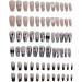 Long Press on Nails French Tip Fake Nails with 3D Butterfly Rhinestones Designs Glossy Full Cover Acrylic Nails for Women 1 - Buy Online on GoSupps.com