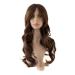 MapofBeauty Charming Synthetic Fiber Long Wavy Hair Wig Women's Party Full Wigs (Brown)
