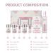 RoseFlower Eyelash Perm Kit - Professional Semi-Permanent Curling Kit with 10 Eyelash Combs & 5 Cleaning Sticks - Salon Grade Home Professional Perm - Buy Online on GoSupps.com