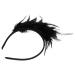 Lurrose 20s Feather Headband - Vintage Black Hairband for Weddings & Gatsby Parties | International Shipping Available - Buy Online on GoSupps.com