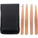 4-Piece Eyebrow Tweezers Set - Pointed & Angled Tweezers with Stylish Leather Look Case - Gold | International Shipping Available - Buy Online on GoSupps.com