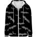 Halloween Costumes Printed Hooded Pull Out Zipper Pocket Jacket Oversized Single Breasted Coat Medium Black - Buy Online on GoSupps.com