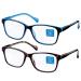 Blue Light Blocking Computer Glasses Anti Eyestrain Unisex for Women/Men Twilight and Blue White